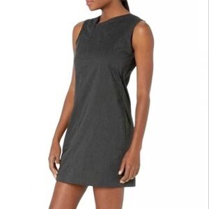 Nau Motil Sleeveless Shift Dress Caviar Heather Gray Size Medium Knee Length EUC